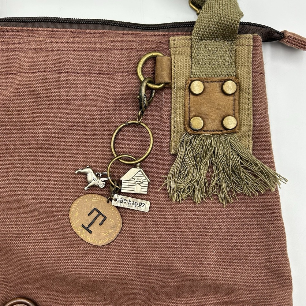 CHALA Patch Crossbody Shoulder Messenger Bag Handbag Purse Olive Khaki Plum EUC‎ - Picture 2 of 16